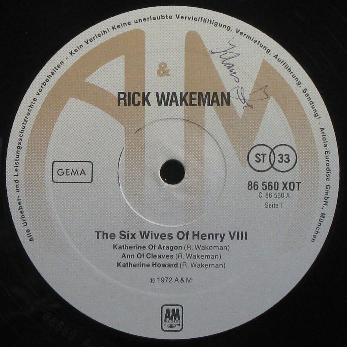 LP Rick Wakeman — Six Wives Of Henry VIII фото 2