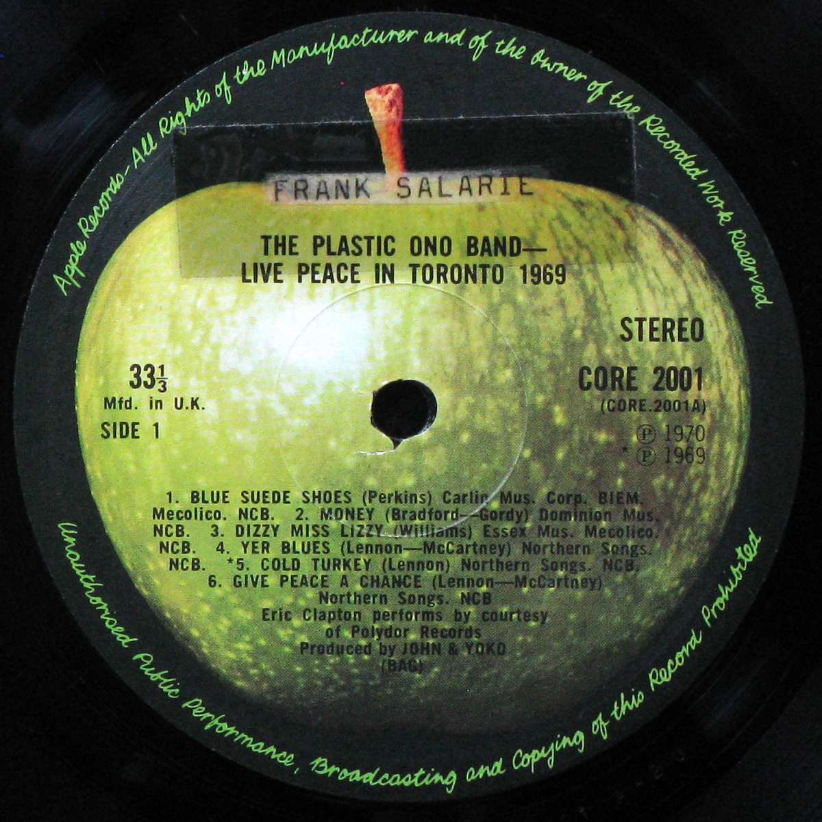 LP Plastic Ono Band — Live Peace In Toronto 1969 фото 3