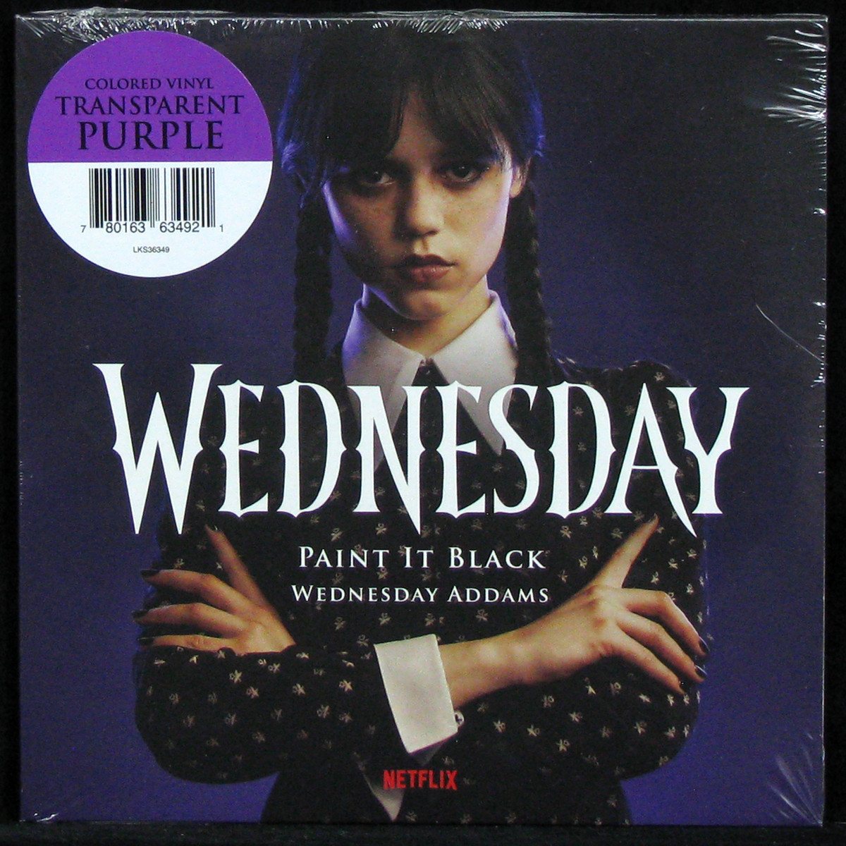 LP Wednesday Addams / Danny Elfman — Paint It Black / Wednesday Main Titles (coloured vinyl, single) фото