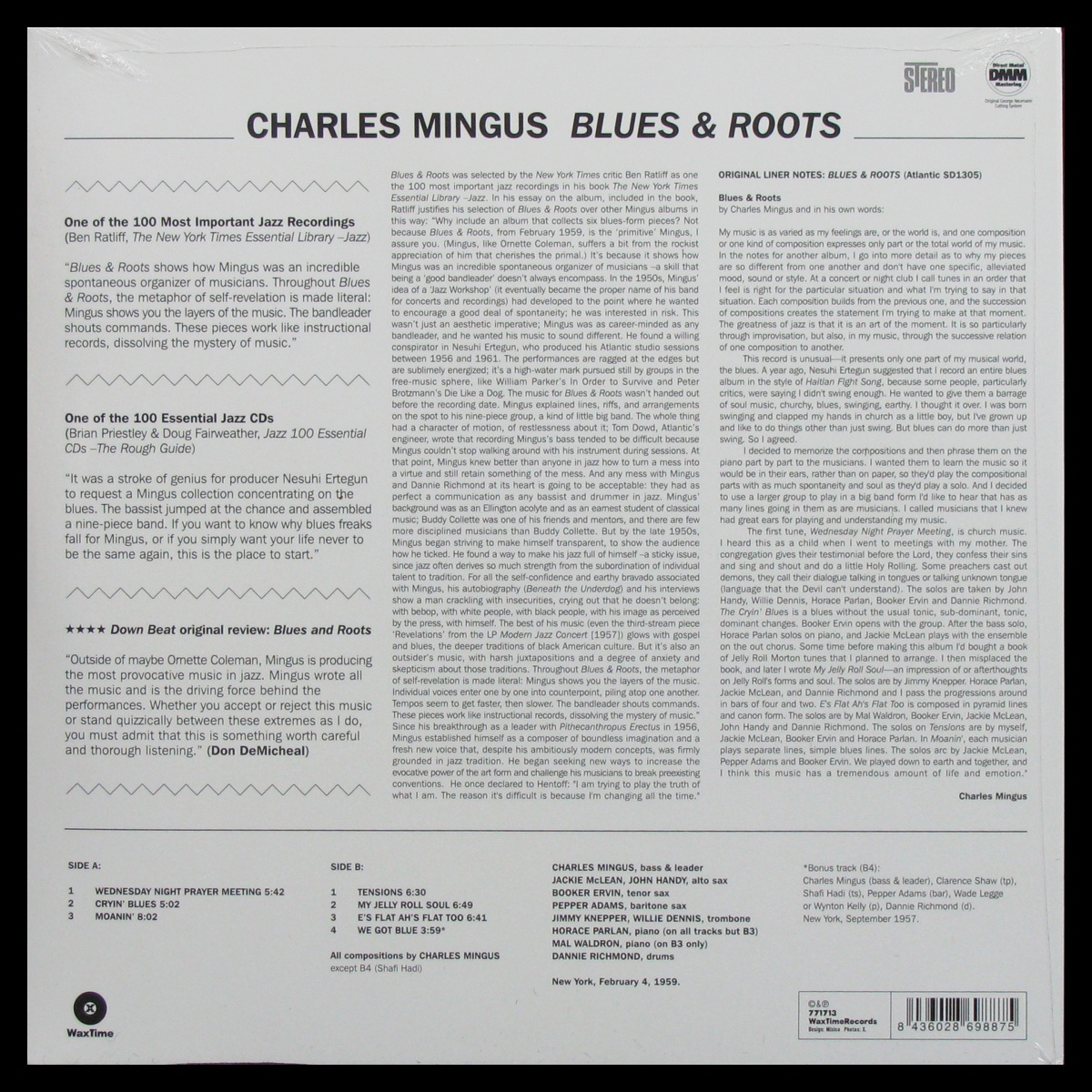 LP Charles Mingus — Blues & Roots фото 2
