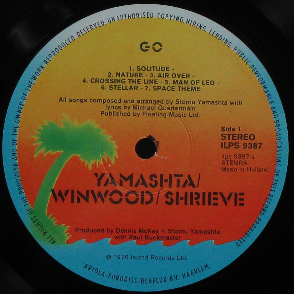 LP Stomu Yamashta / Steve Winwood / Michael Shrieve — Go фото 2