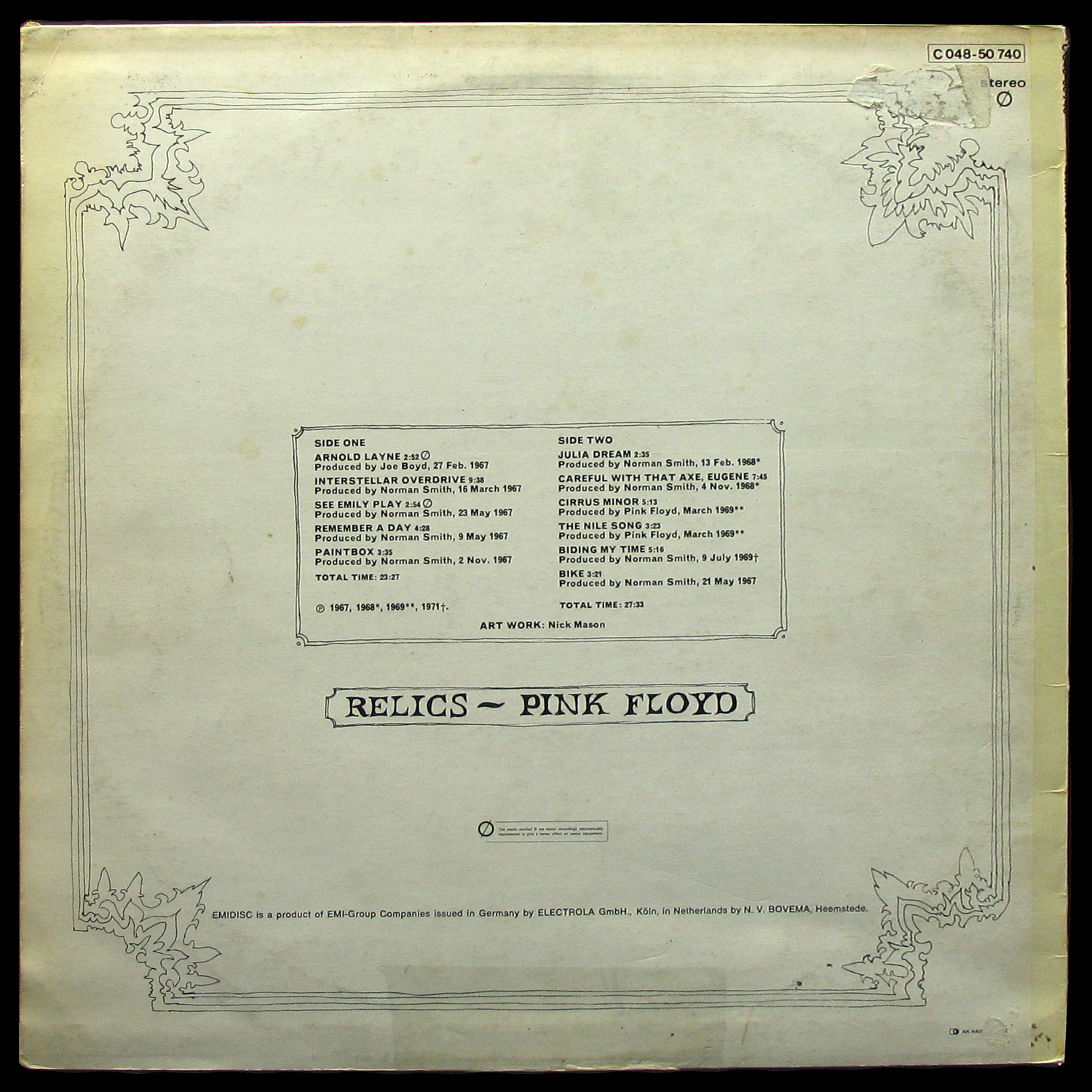 LP Pink Floyd — Relics фото 2