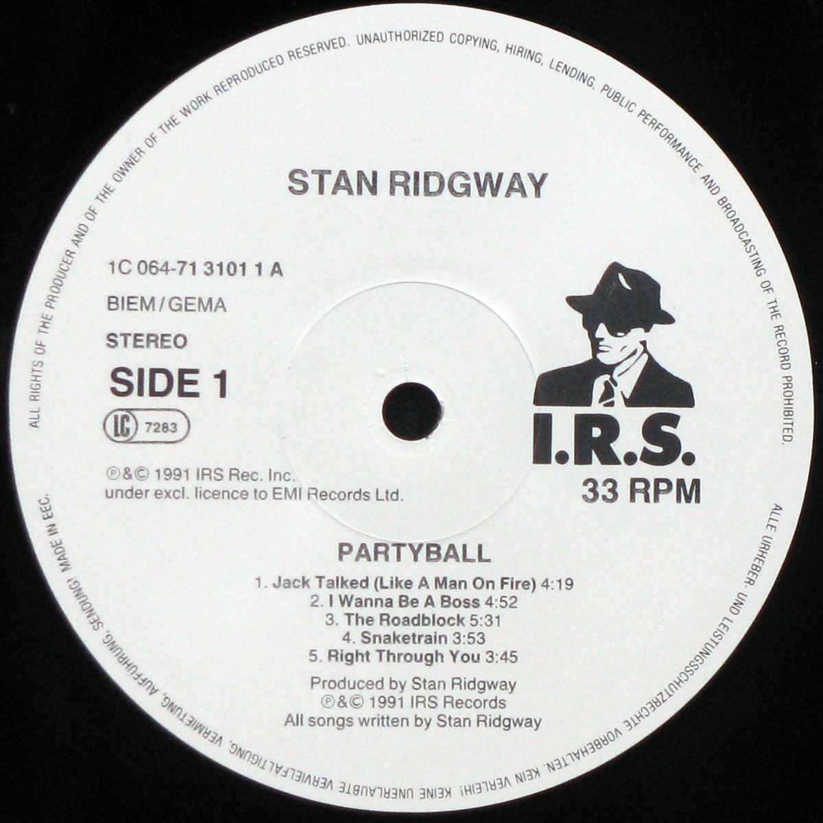 LP Stan Ridgway — Partyball фото 2