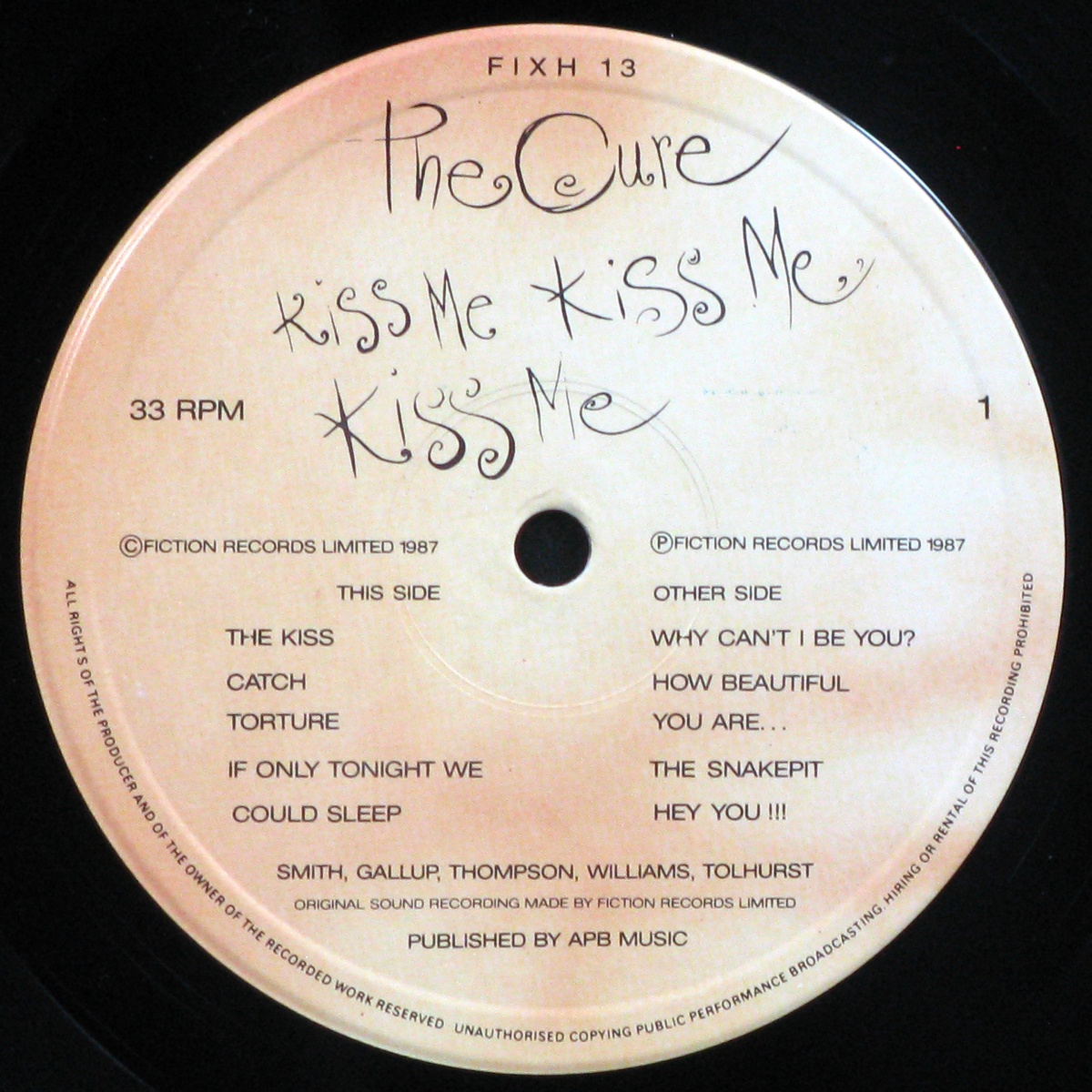 LP Cure — Kiss Me Kiss Me Kiss Me (2LP) фото 7