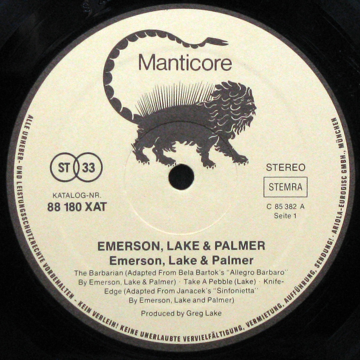 LP Emerson, Lake & Palmer — Emerson, Lake & Palmer (1970) фото 2