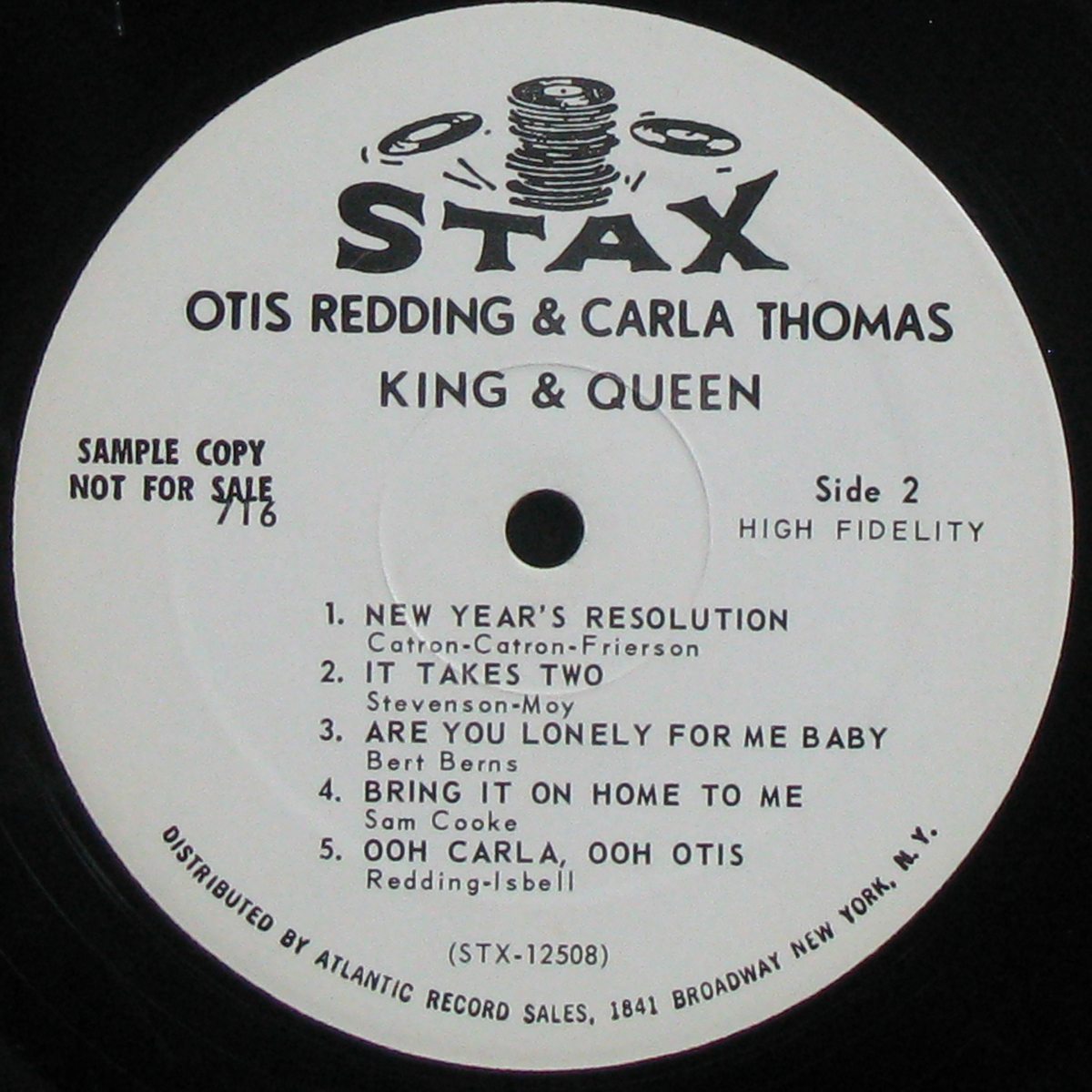 LP Otis Redding / Carla Thomas — King & Queen (promo, mono) фото 4