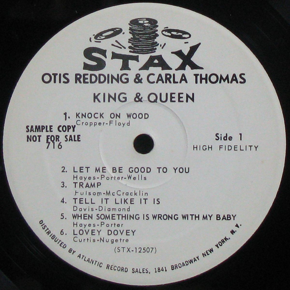 LP Otis Redding / Carla Thomas — King & Queen (promo, mono) фото 3