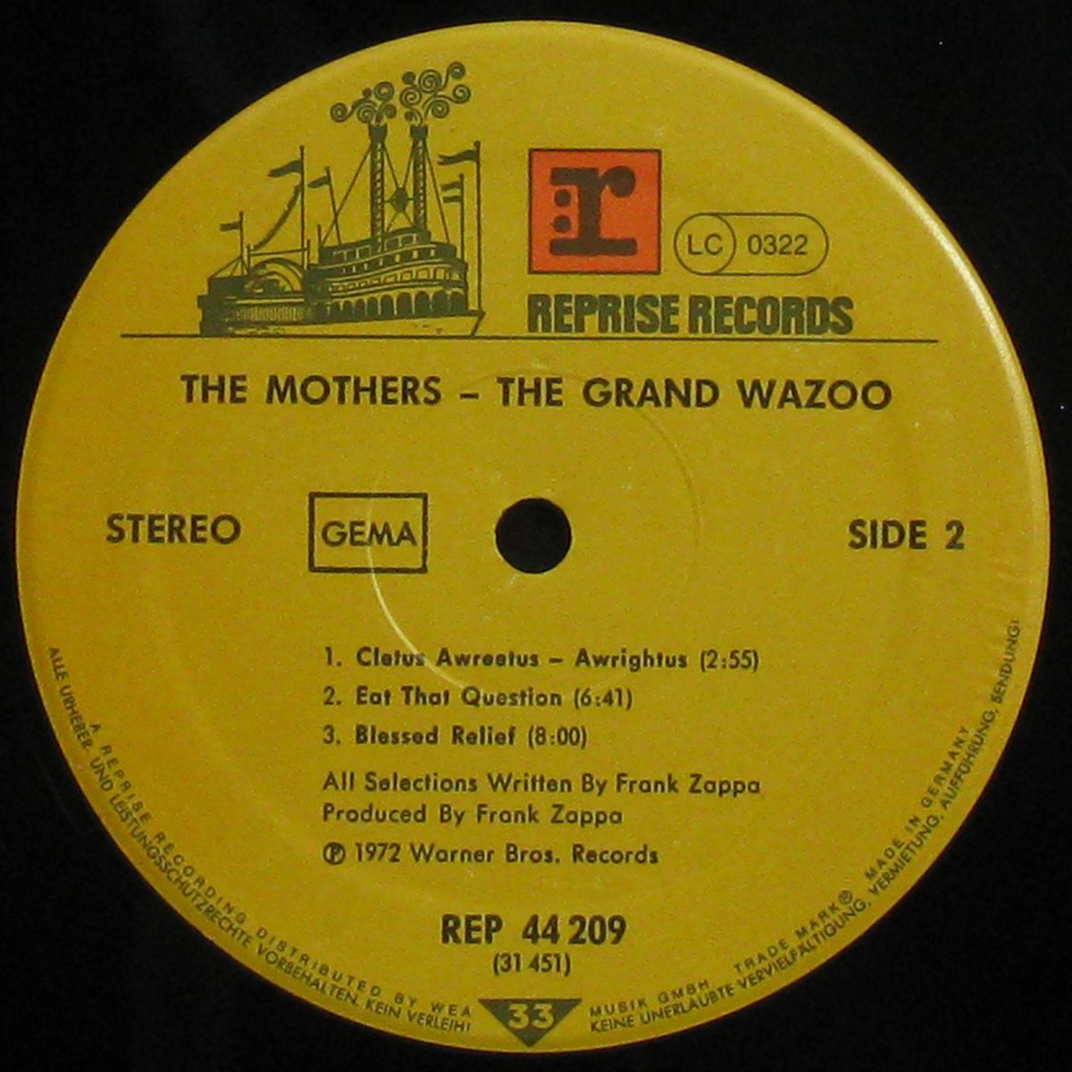 LP Frank Zappa / Mothers — Grand Wazoo фото 5