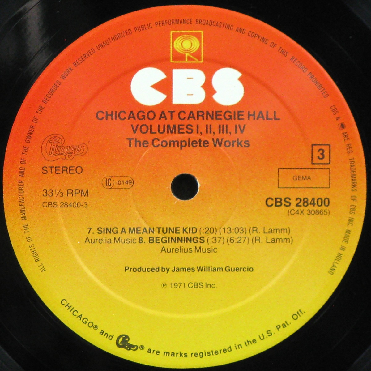 LP Chicago — Chicago At Carnegie Hall (3LP) фото 2