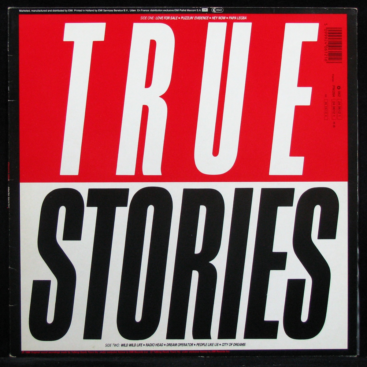 LP Talking Heads — True Stories фото 2