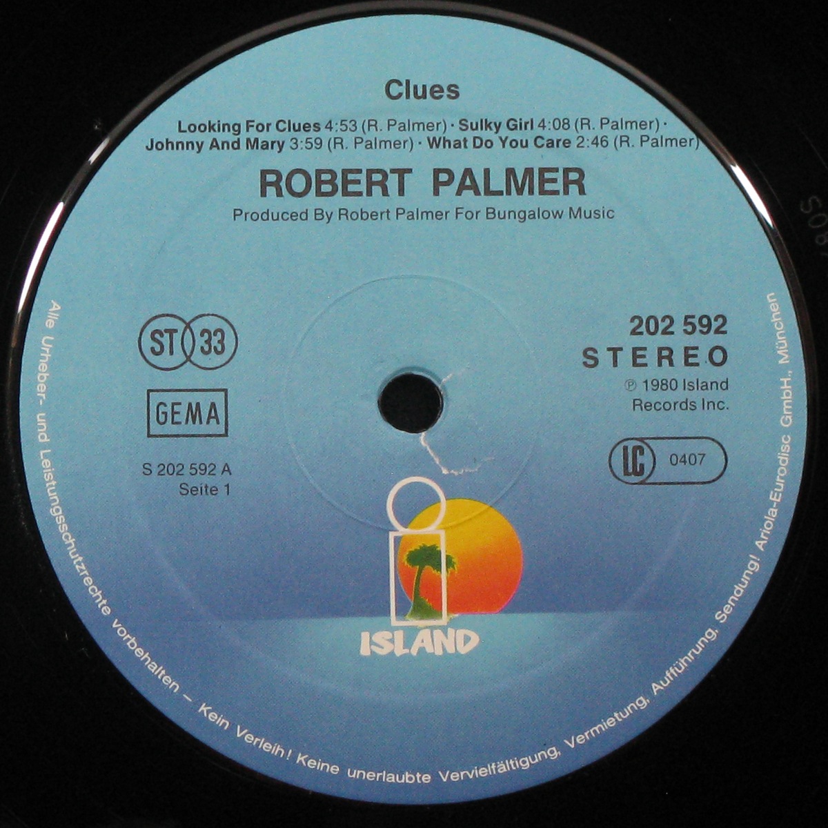 LP Robert Palmer — Clues фото 2