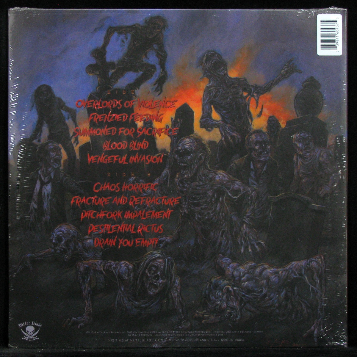 LP Cannibal Corpse — Chaos Horrific (coloured vinyl) фото 2