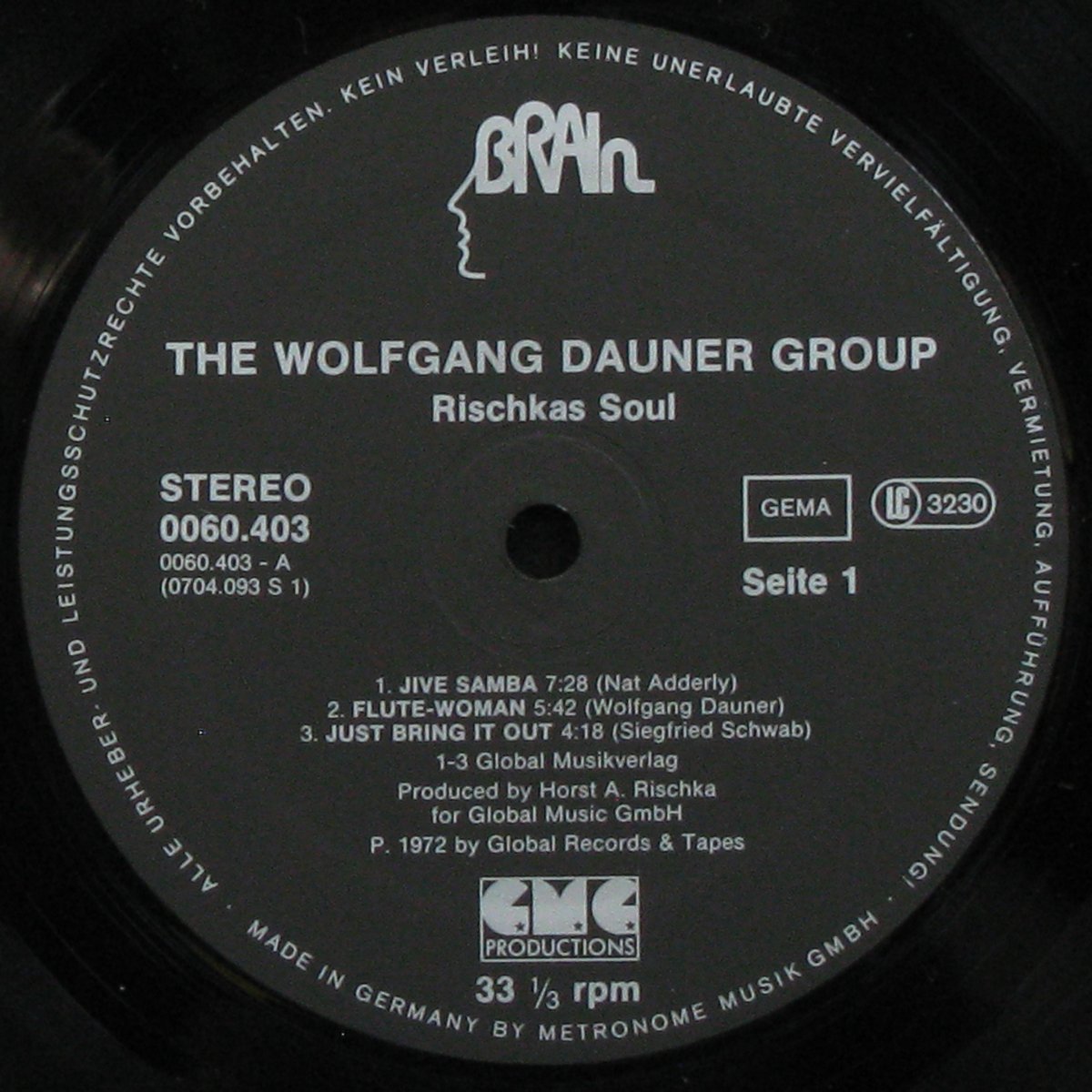LP Wolfgang Dauner Group — Rischkas Soul фото 3