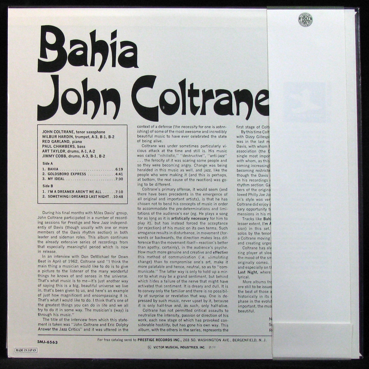 LP John Coltrane — Bahia  (+ obi) фото 2