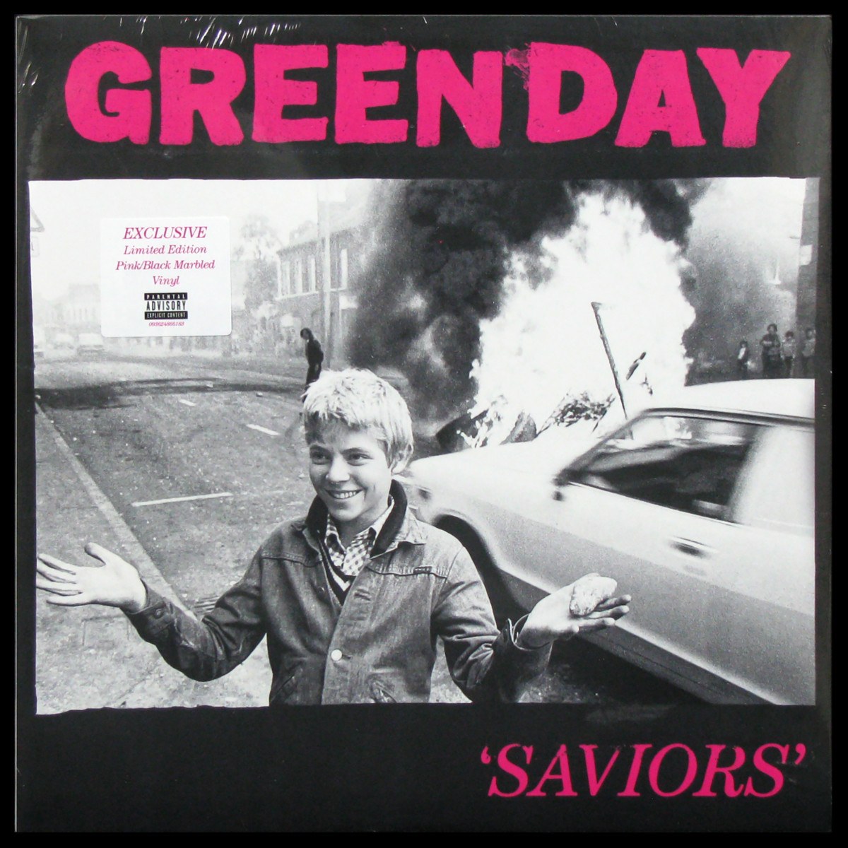 LP Green Day — Saviors (Pink/Black Marbled vinyl) фото