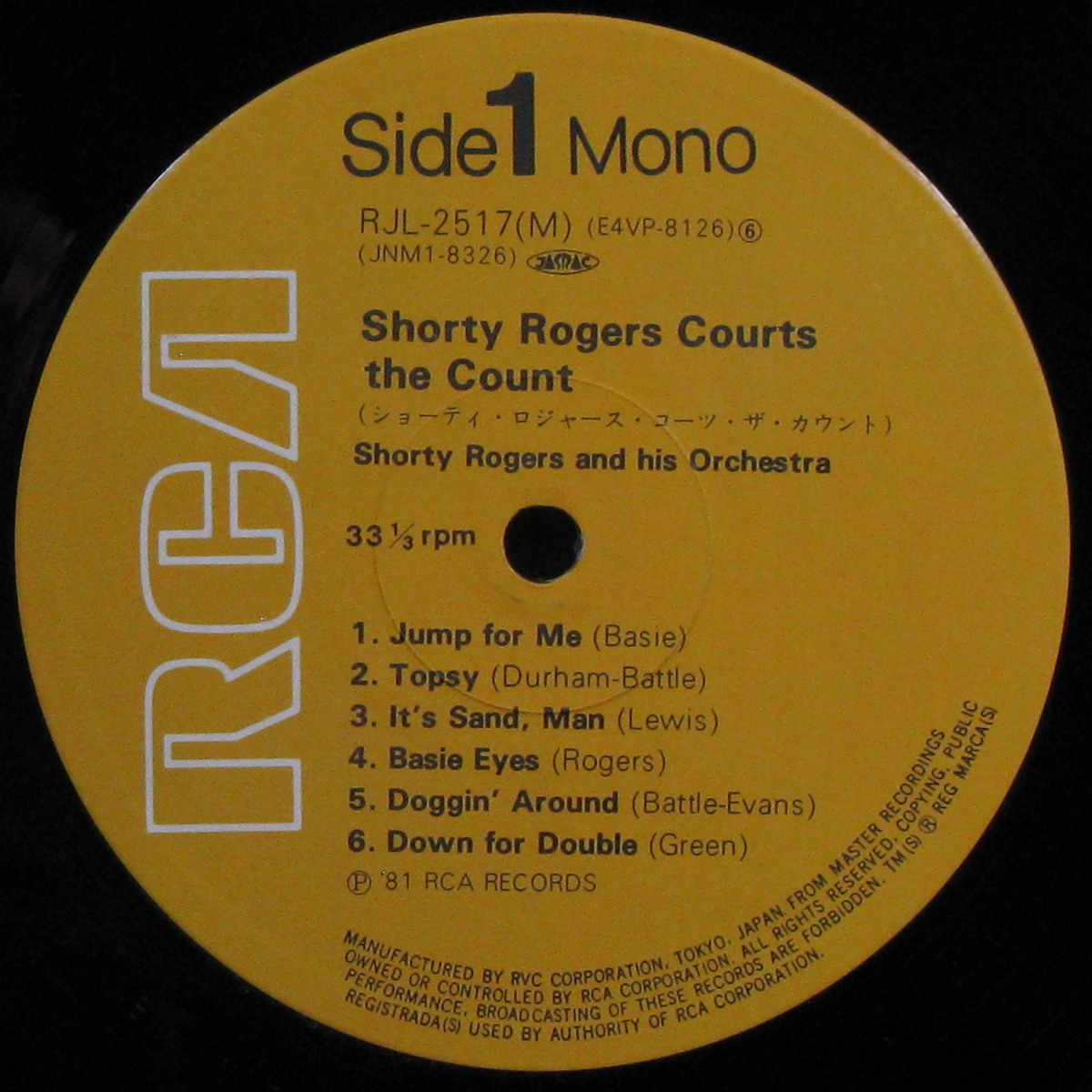 LP Shorty Rogers — Shorty Rogers Courts The Count (+ obi, mono) фото 2