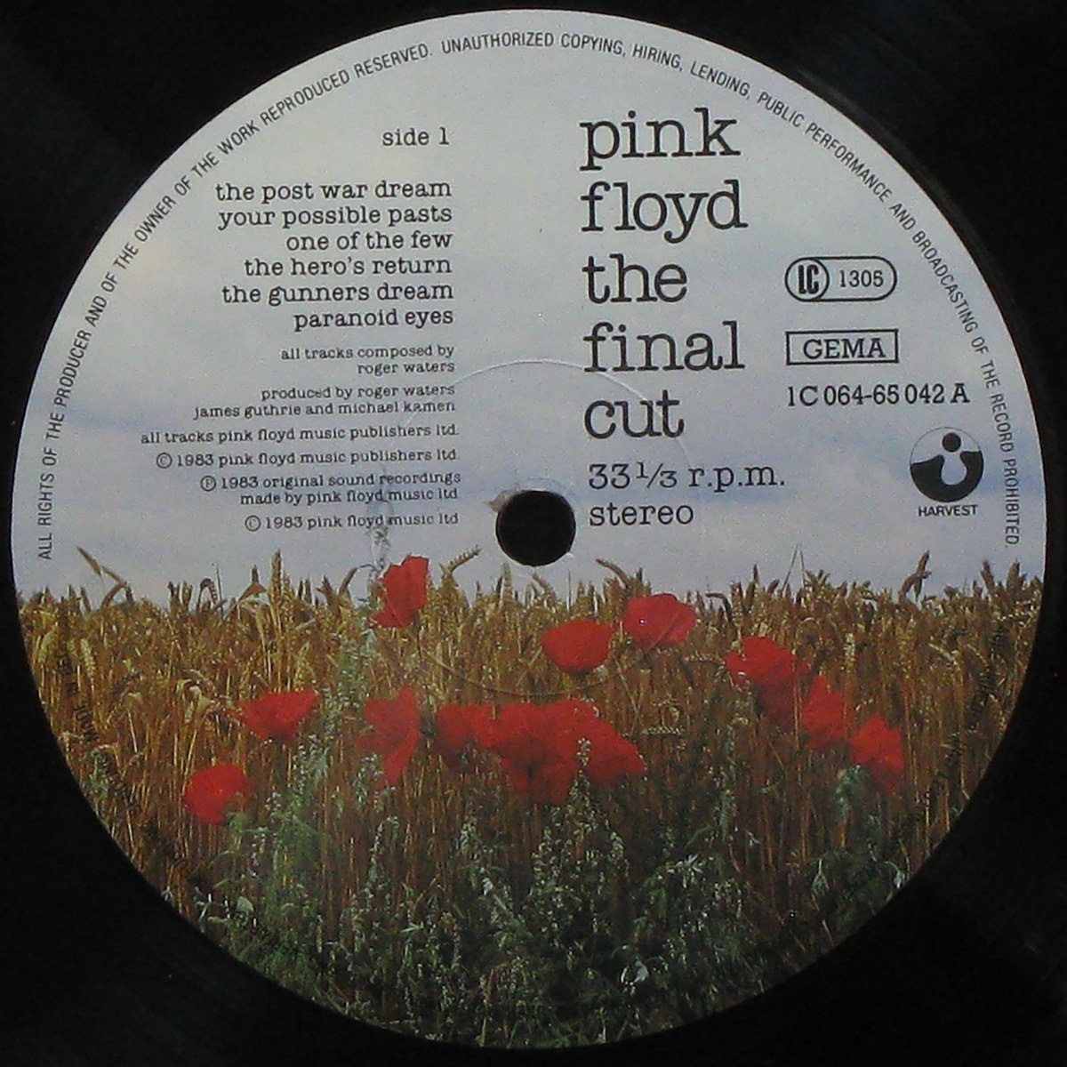 LP Pink Floyd — Final Cut фото 3