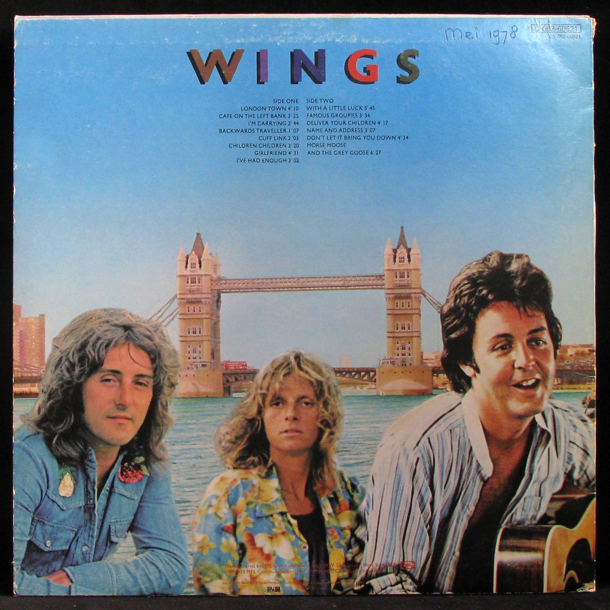 LP Wings — London Town (+ big poster) фото 2