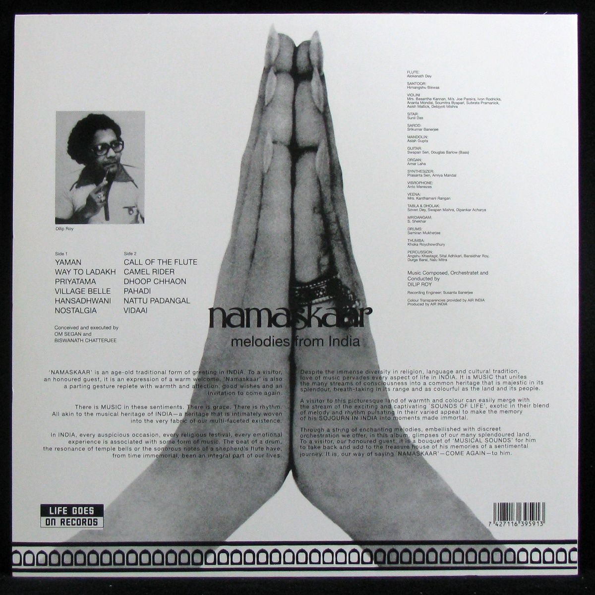 LP Dilip Roy — Namaskaar, Melodies From India фото 2