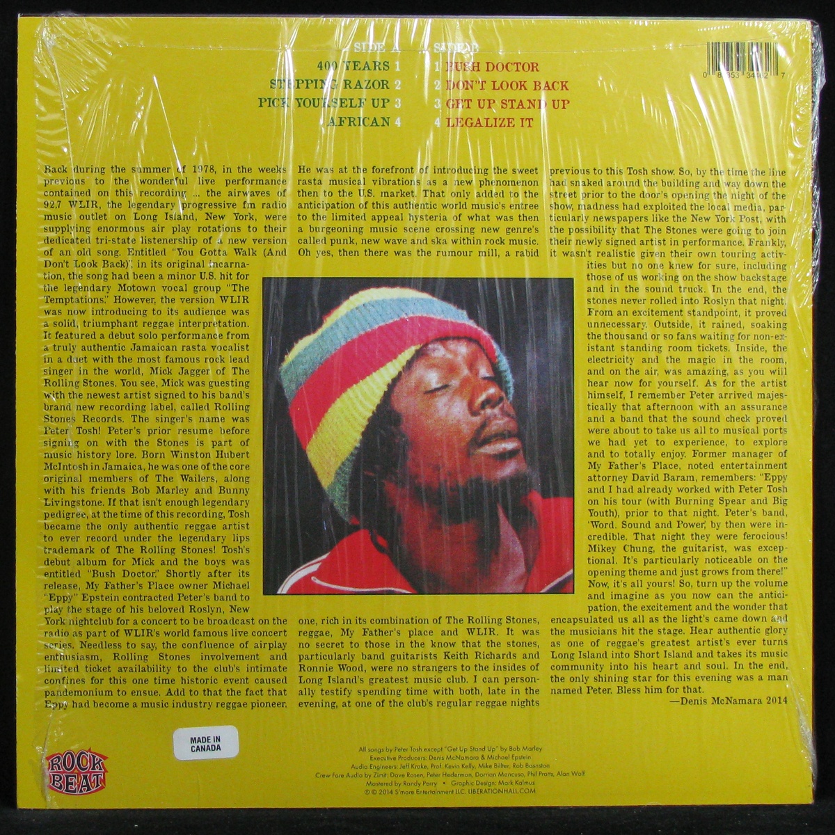 LP Peter Tosh — Live At My Father's Place 1978 фото 2