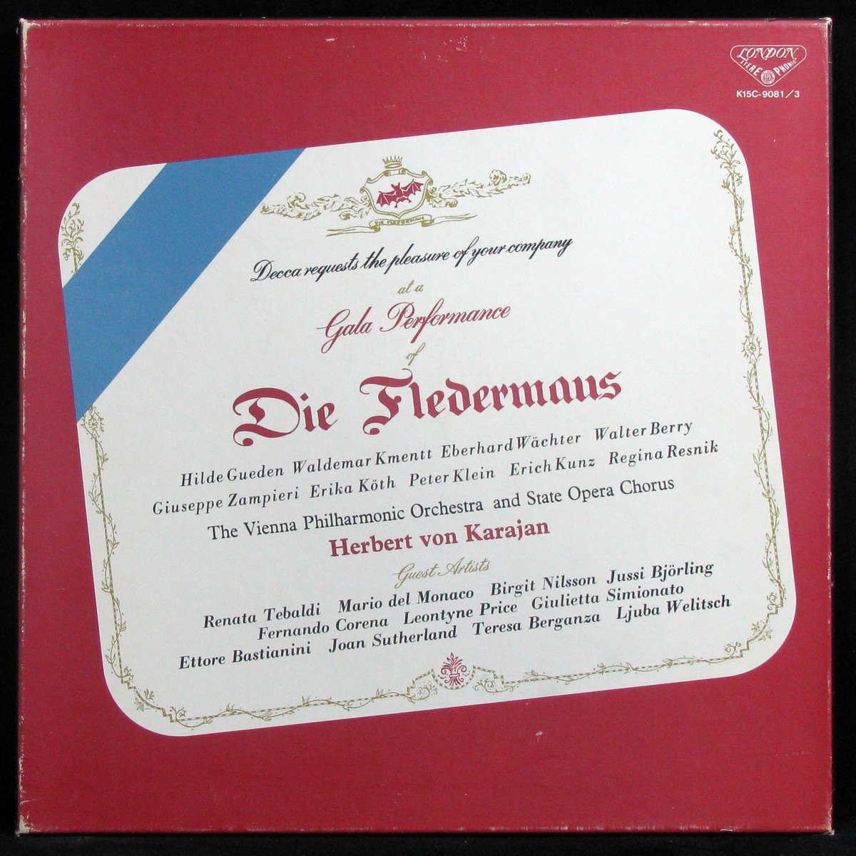 LP Herbert Von Karajan — Strauss: Die Fledermaus Gala Performance (3LP Box, + booklet) фото