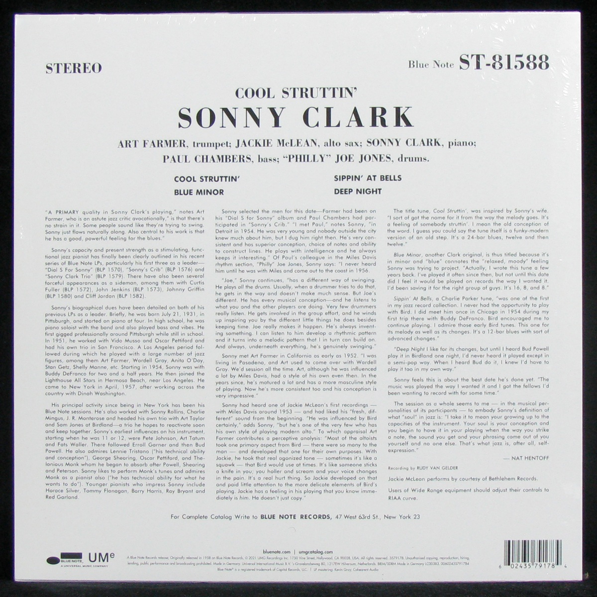 LP Sonny Clark — Cool Struttin' фото 2