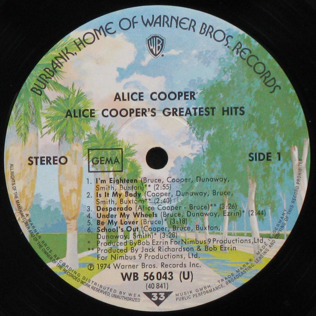 LP Alice Cooper — Greatest Hits фото 2