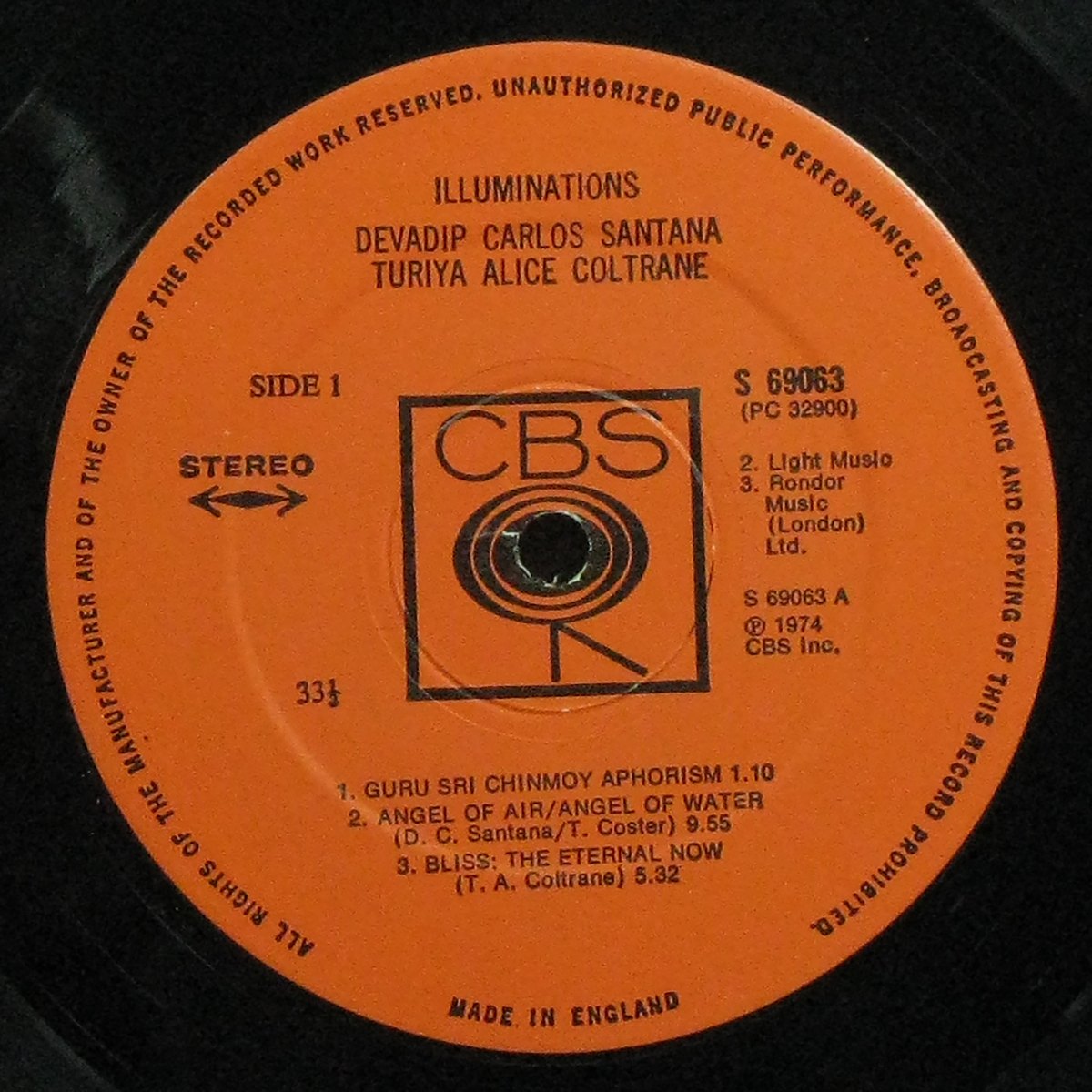 LP Santana / Alice Coltrane — Illuminations' фото 2