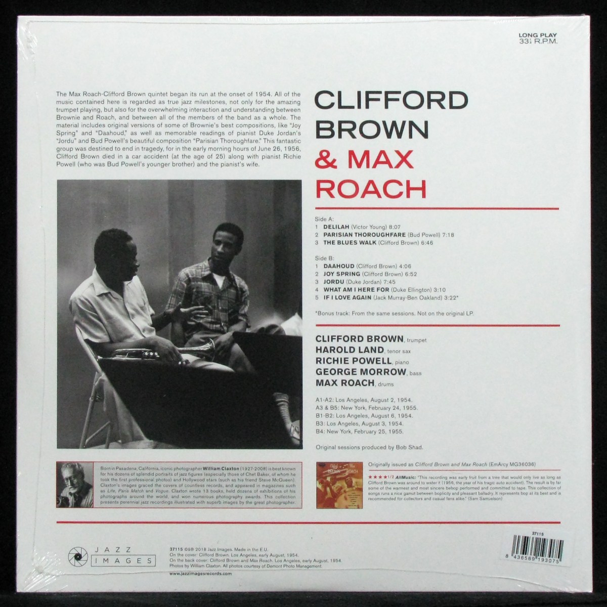 LP Clifford Brown / Max Roach — Clifford Brown & Max Roach (2LP) фото 2