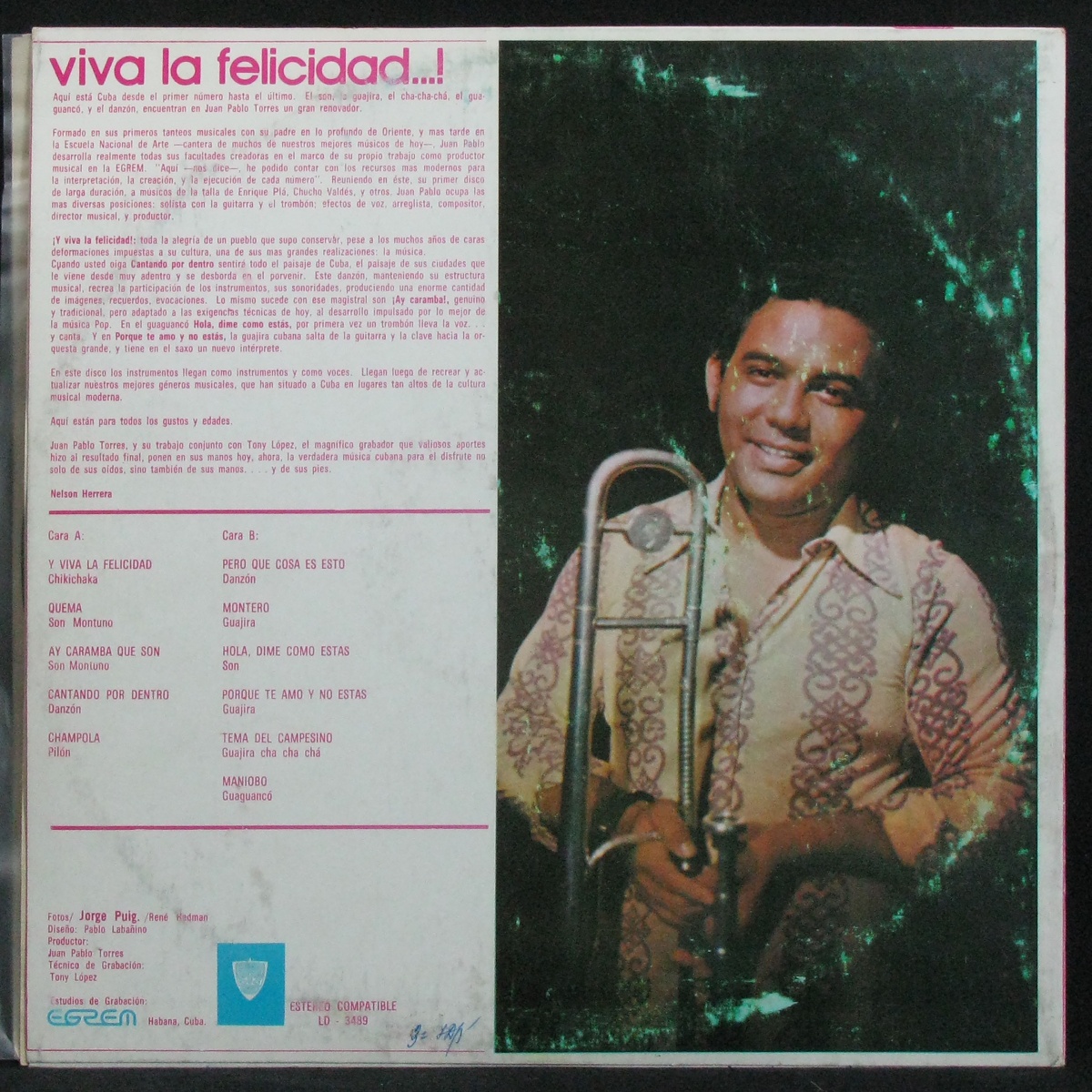 LP Juan Pablo Torres — Y Viva La Felicidad...! фото 2