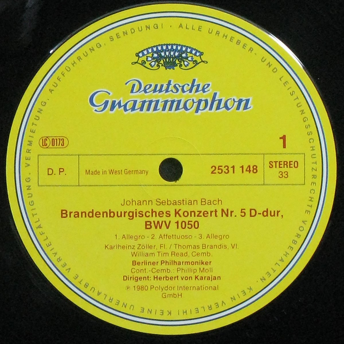 LP Herbert Von Karajan — Bach: Brandenburgische Konzerte / Brandenburg Concertos / Les Concertos Brandebourgeois (2LP Box, + booklet) фото 3