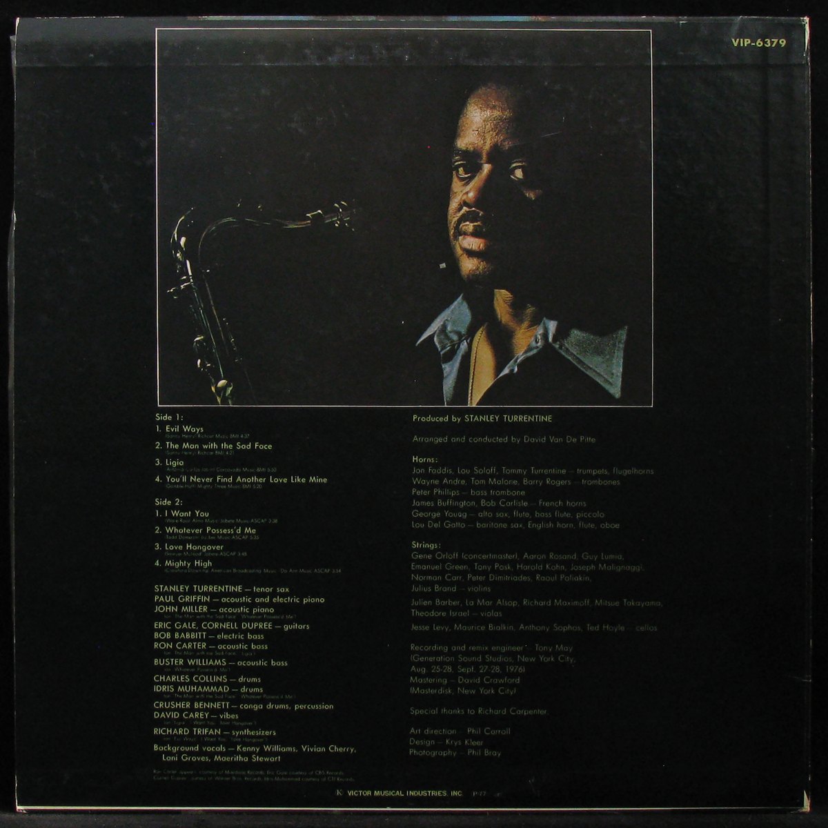 LP Stanley Turrentine — Man With The Sad Face (promo) фото 2