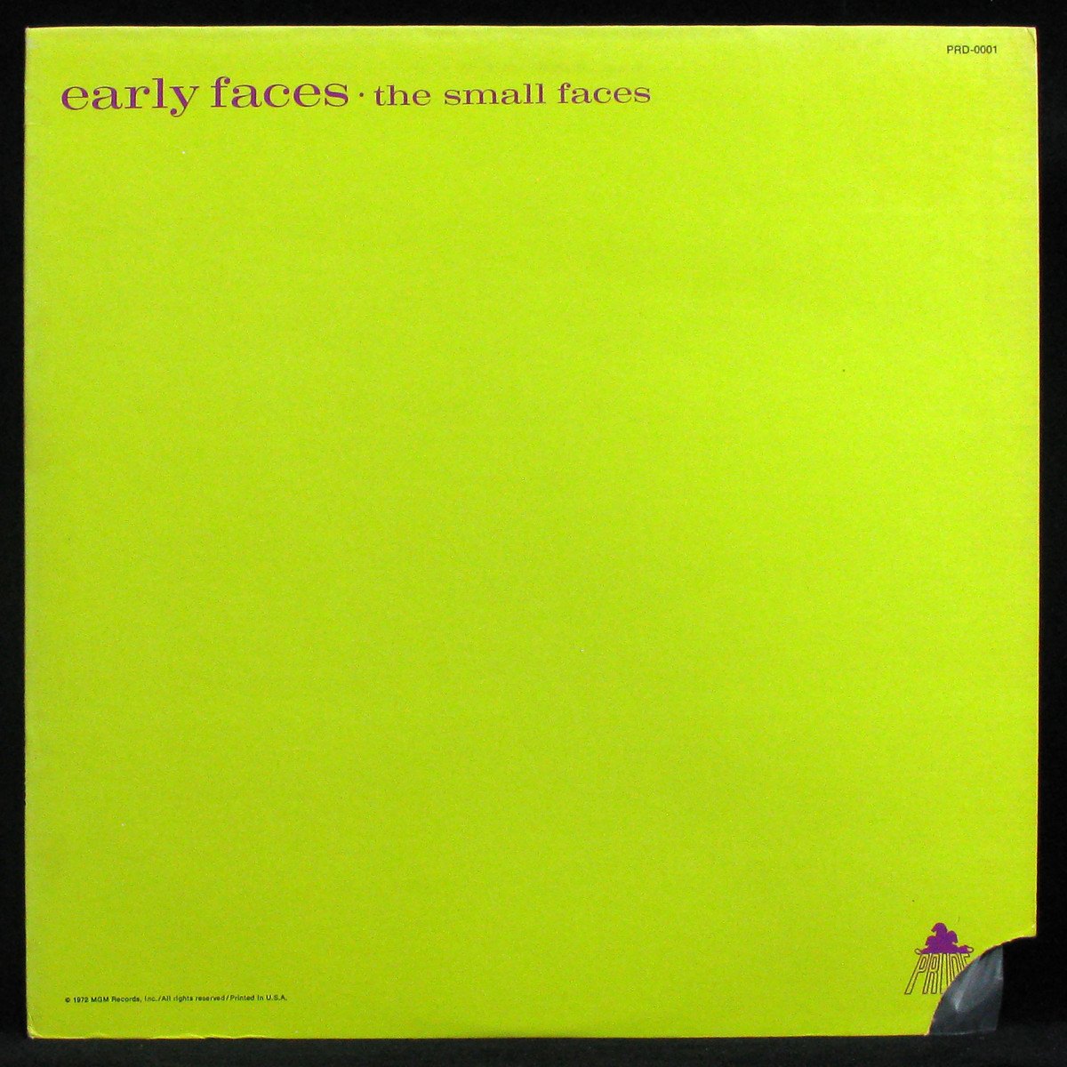 LP Small Faces — Early Faces фото