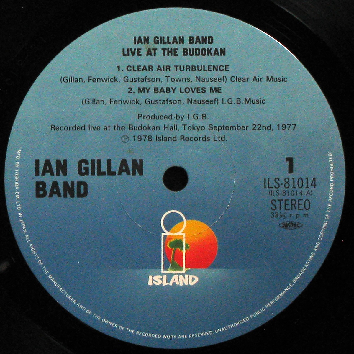 LP Ian Gillan Band — Live At The Budokan фото 3