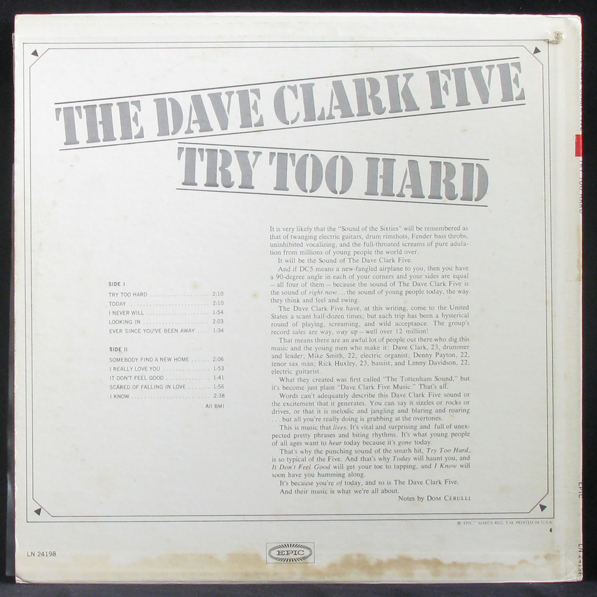 LP Dave Clark Five — Try Too Hard фото 2