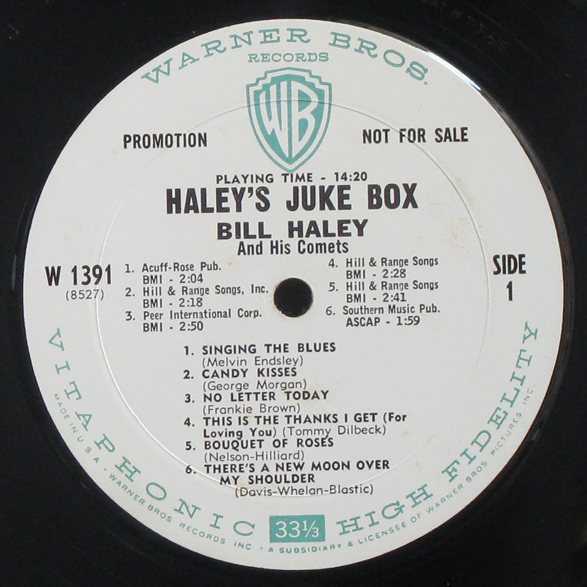 LP Bill Haley And His Comets — Haley's Juke Box (promo) фото 3