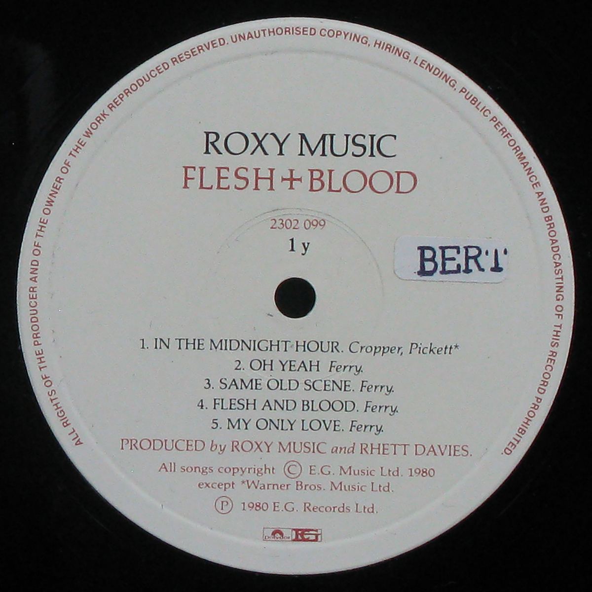 LP Roxy Music — Flesh + Blood фото 2
