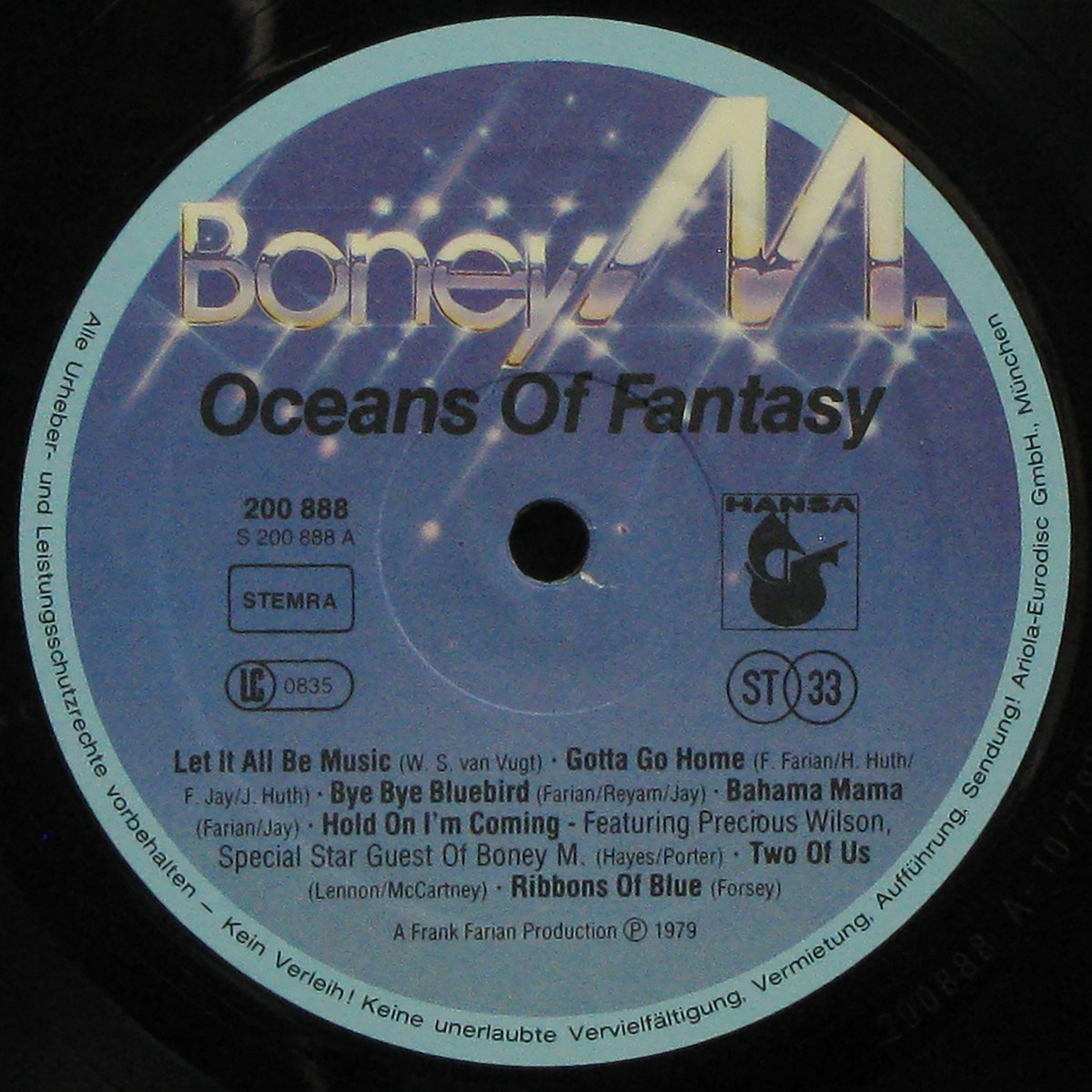LP Boney M — Oceans Of Fantasy фото 2