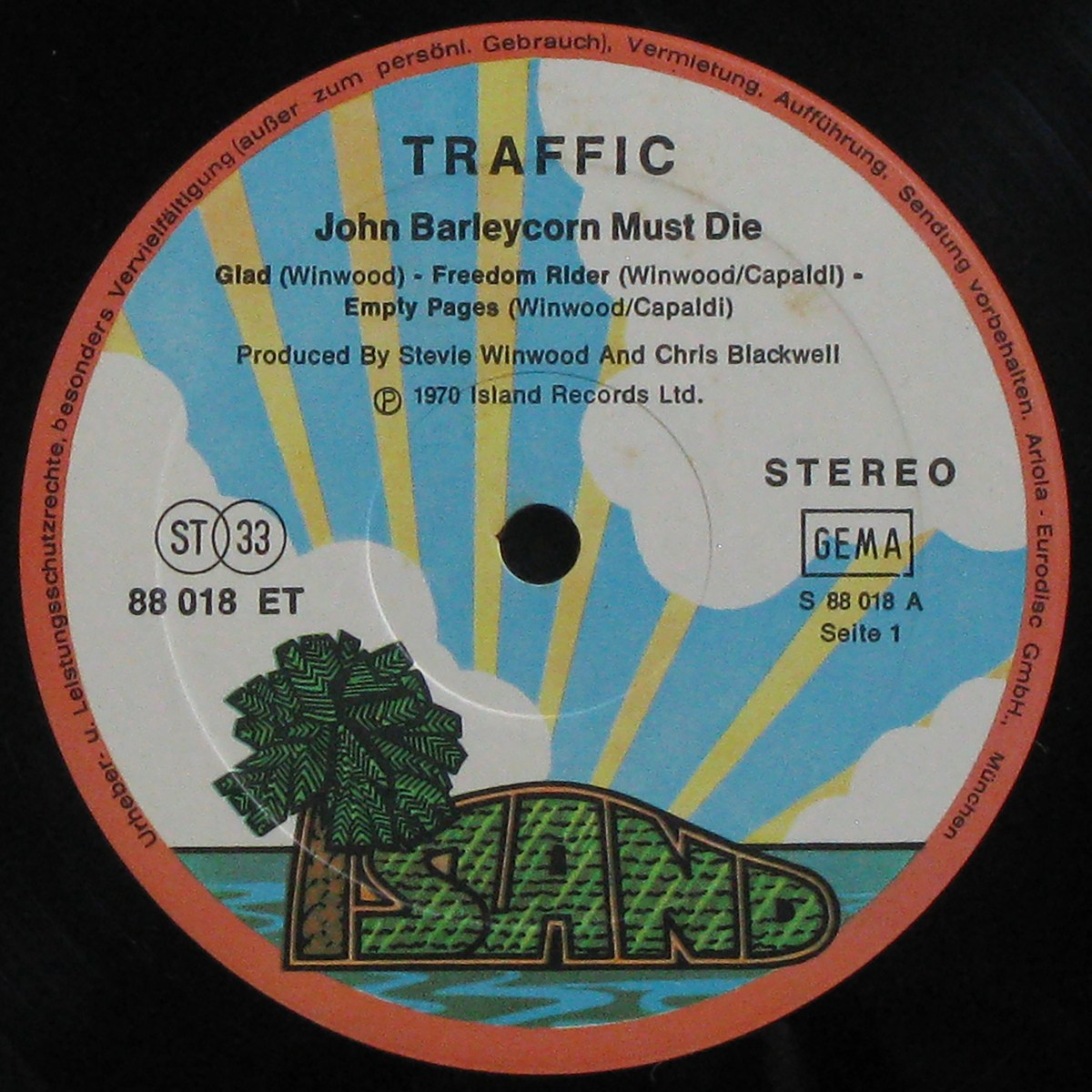 LP Traffic — John Barleycorn Must Die фото 2