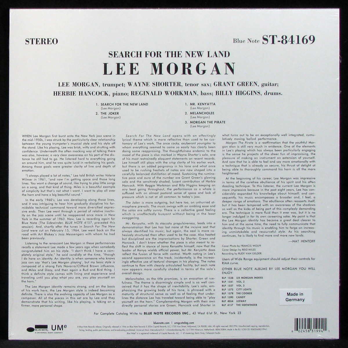 LP Lee Morgan — Search For The New Land фото 2