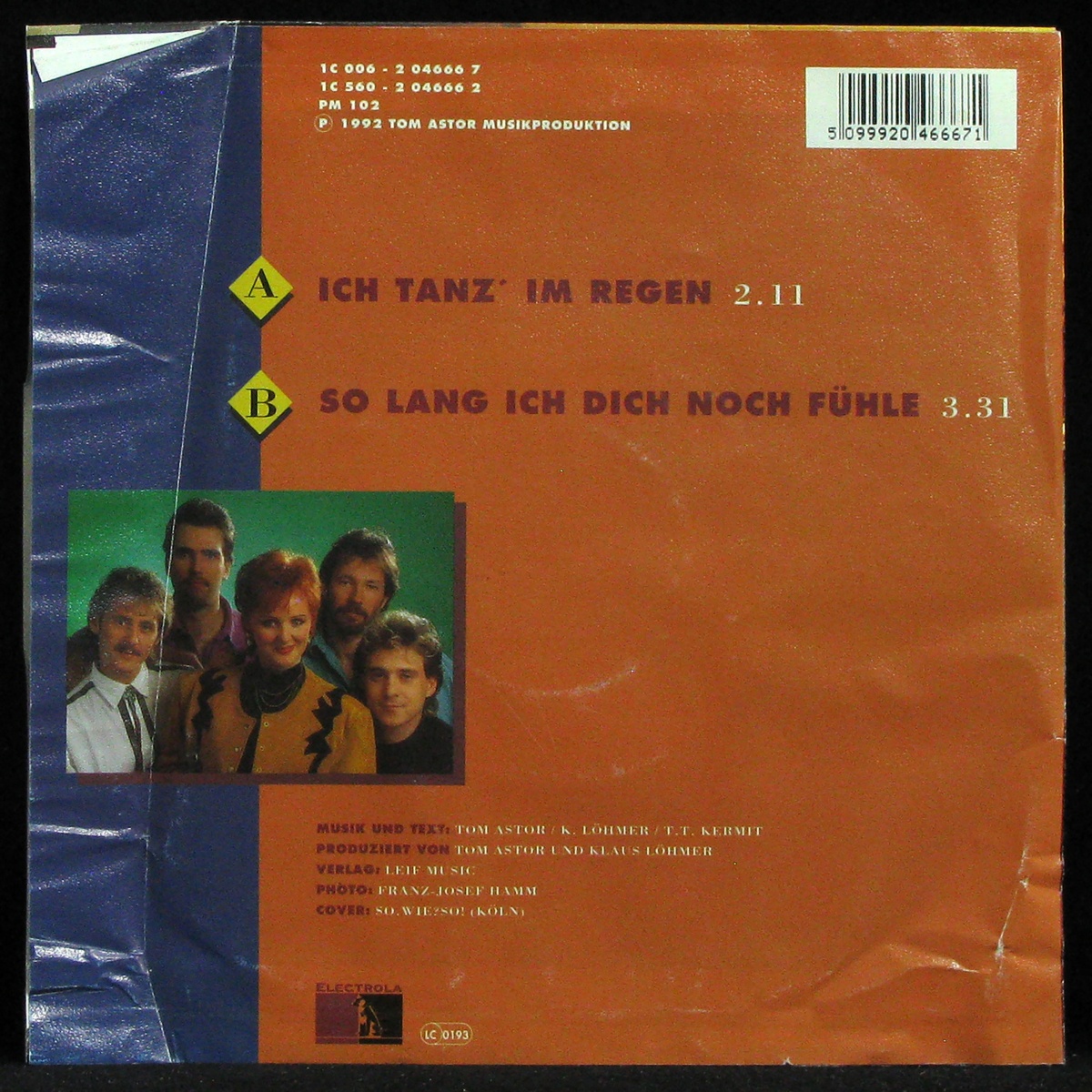 LP Gudrun Lange / Kactus — Ich Tanz' Im Regen (single) фото 2