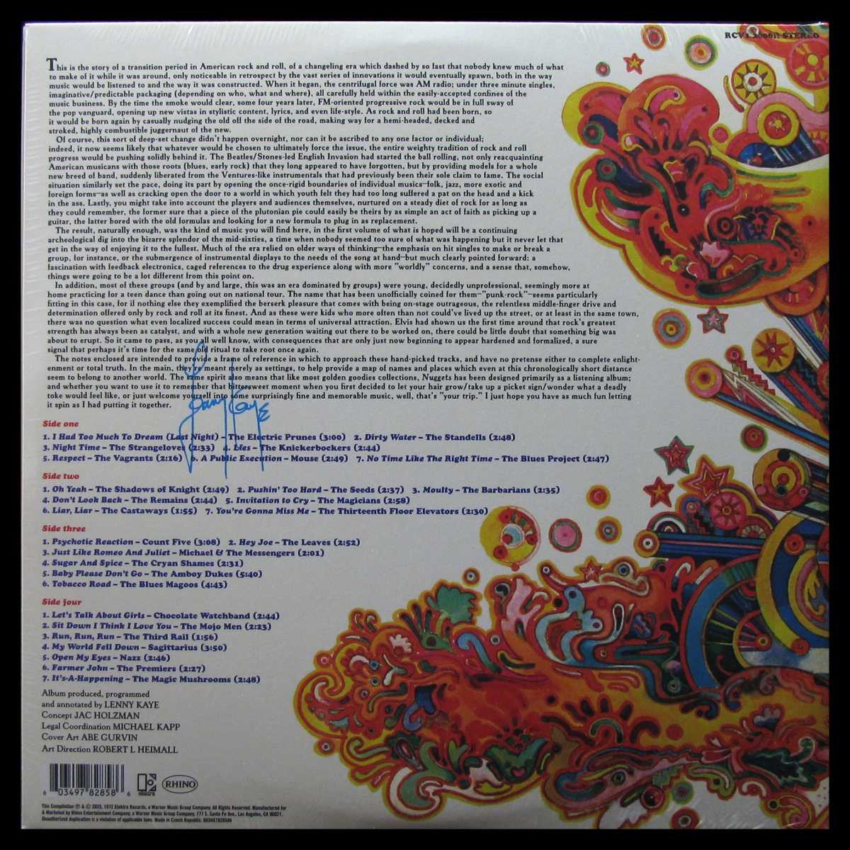LP V/A — Nuggets: Original Artyfacts From The First Psychedelic Era 1965-1968 (2LP, coloured vinyl) фото 2