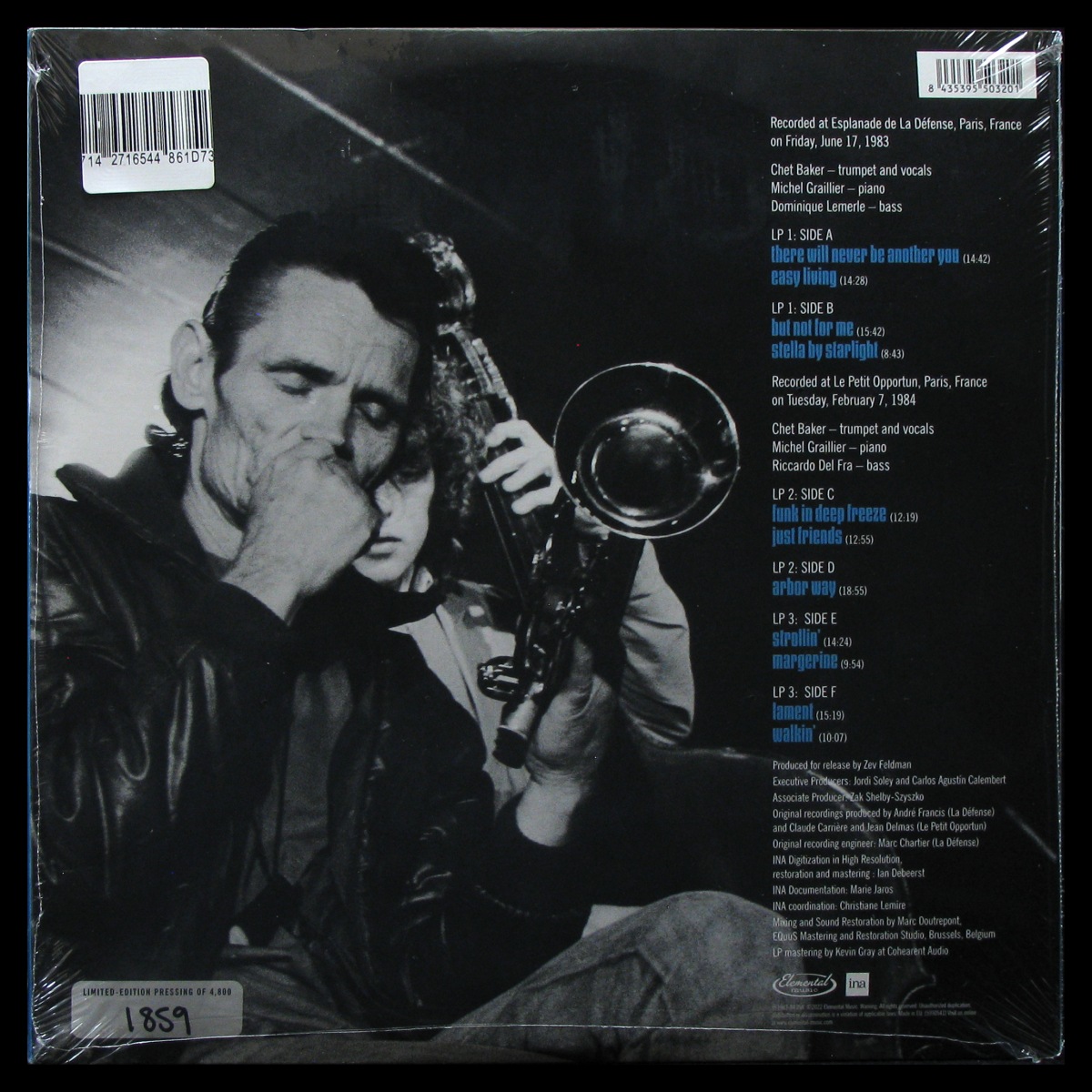 LP Chet Baker Trio — Live In Paris: The Radio France Recordings 1983-1984 (3LP, + booklet) фото 2