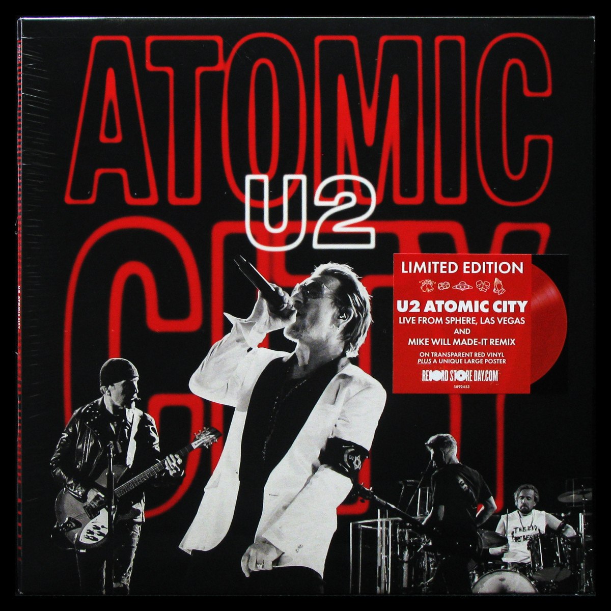 LP U2 — Atomic City (coloured vinyl, maxi, + poster) фото