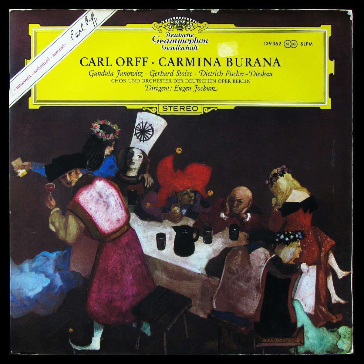 LP Eugen Jochum / Gundula Janowitz / Gerhard Stolze — Carl Orff: Carmina Burana (+ booklet) фото