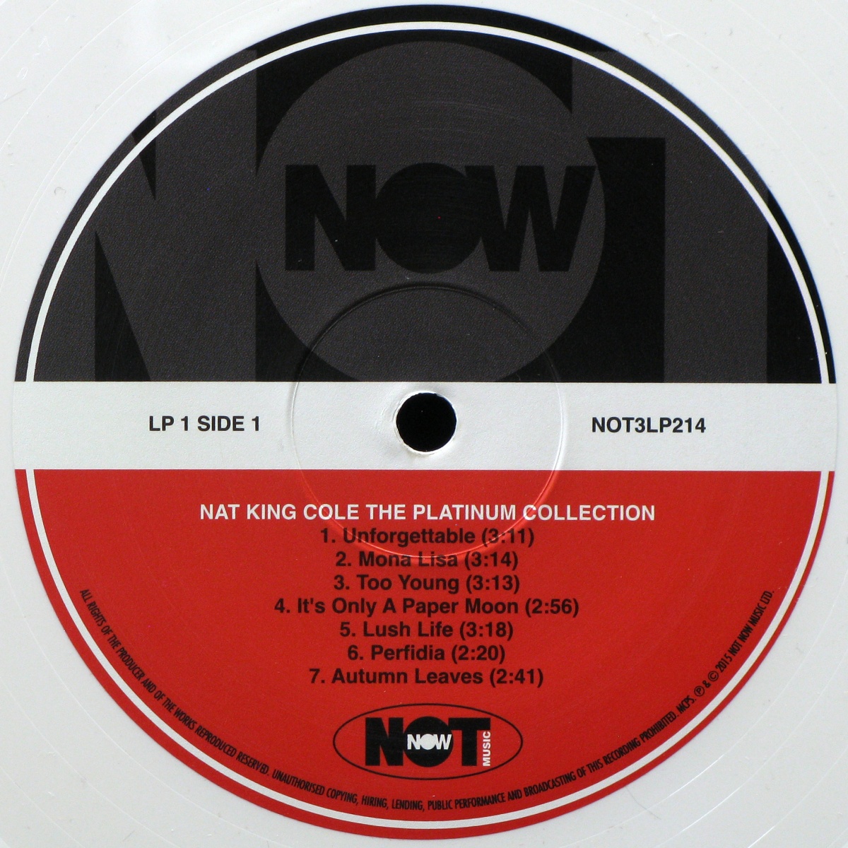LP Nat King Cole — Platinum Collection (3LP, coloured vinyl) фото 2