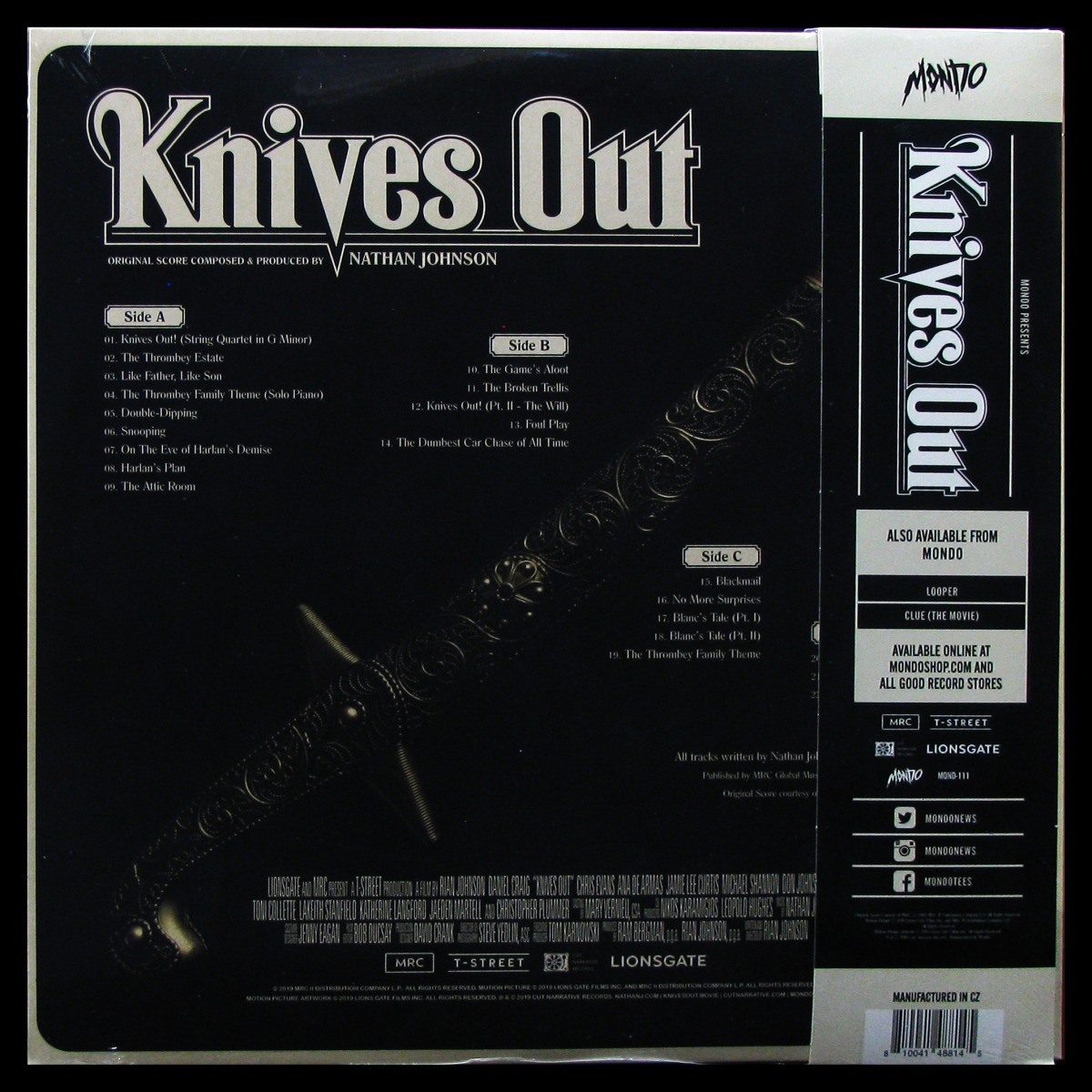 LP Nathan Johnson — Knives Out – Original Motion Picture Soundtrack (2LP, coloured vinyl) фото 2