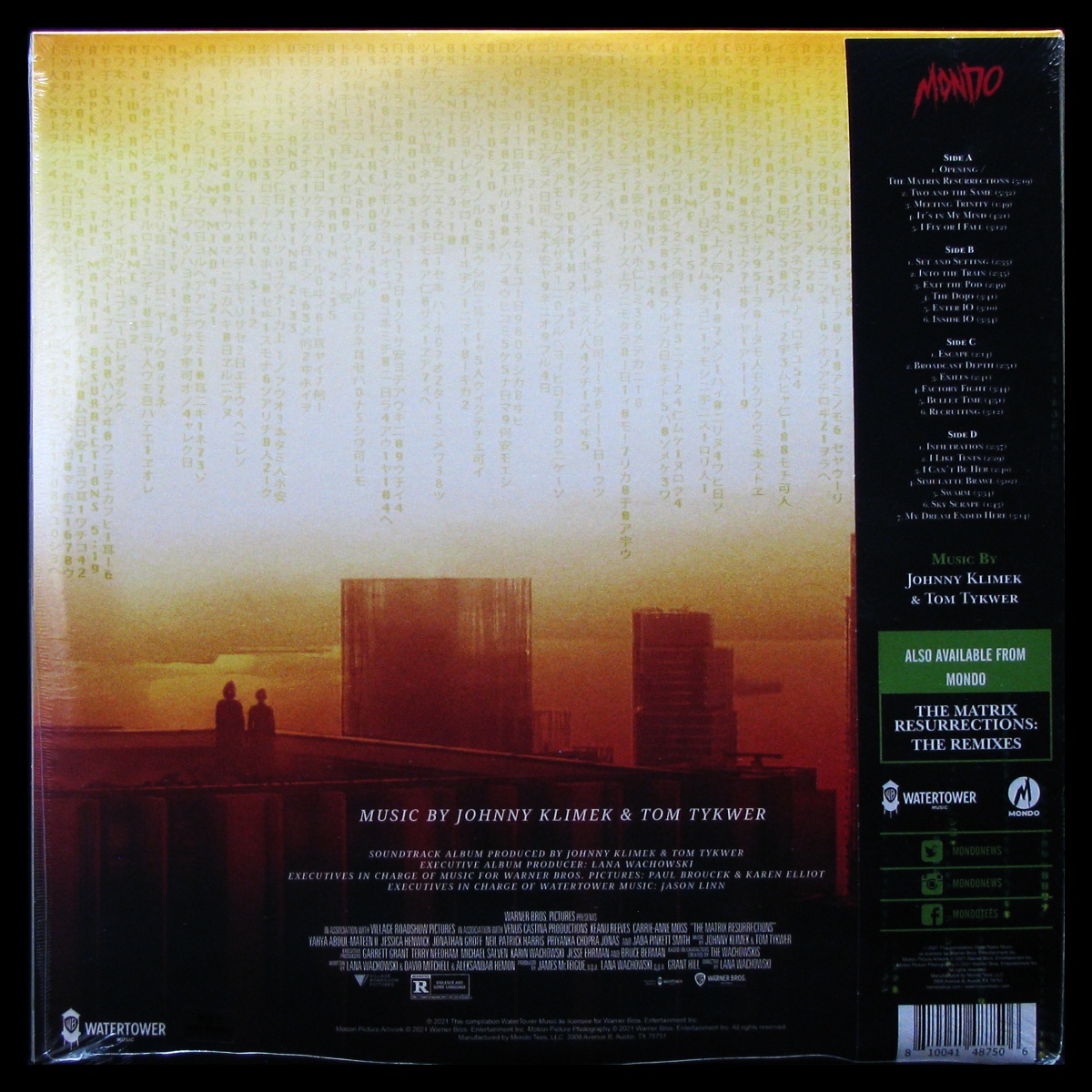 LP Johnny Klimek / Tom Tykwer — Matrix Resurrections - Original Motion Picture Soundtrack (2LP, coloured vinyl) фото 2