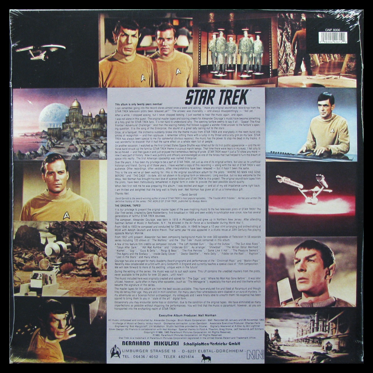 LP Alexander Courage — Star Trek, From The Original Pilots: The Cage & Where No Man Has Gone Before фото 2