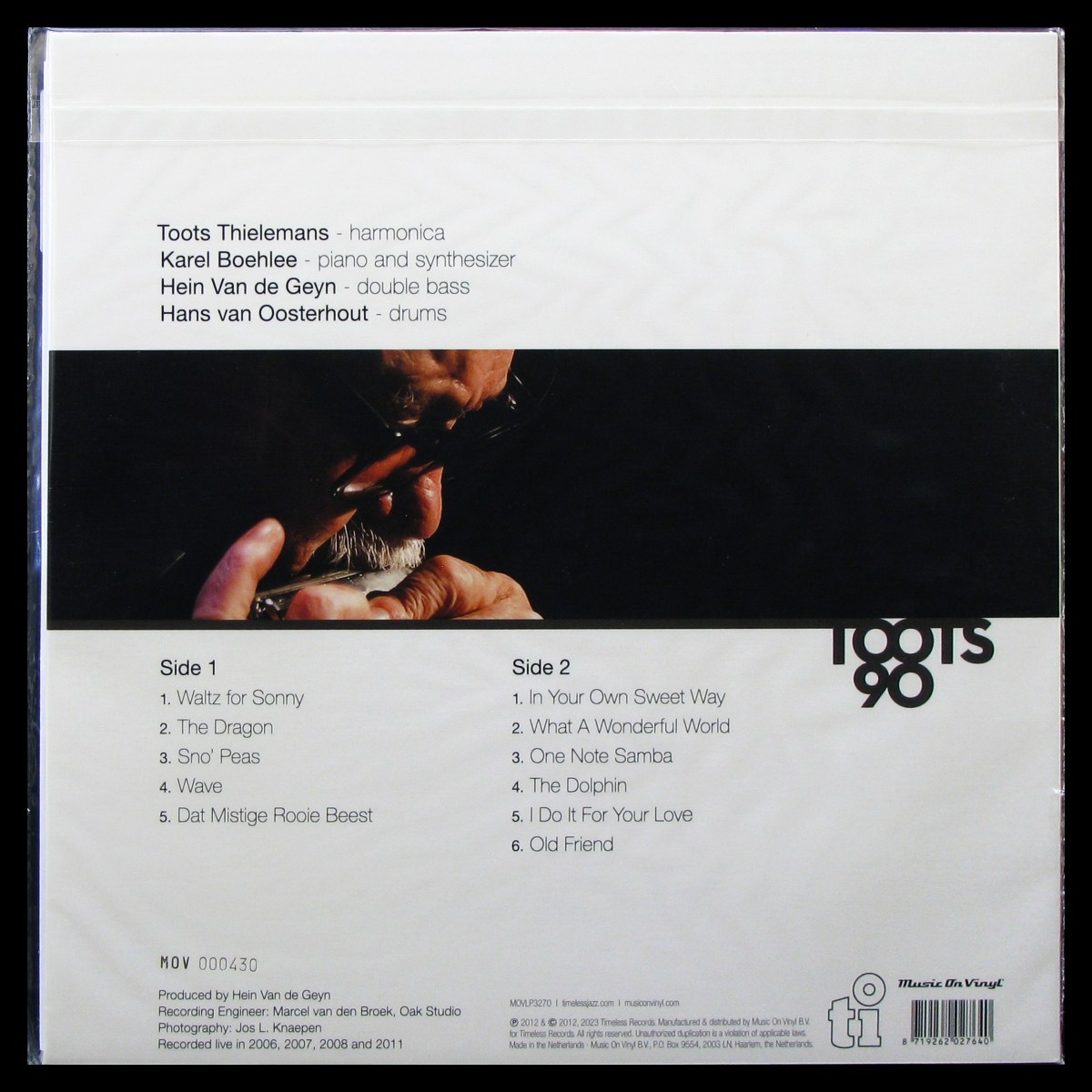 LP Toots Thielemans / European Quartet — 90 Yrs, Toots 90 (coloured vinyl) фото 2